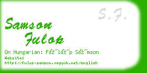 samson fulop business card